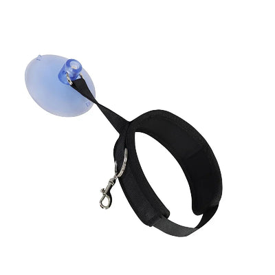 Aviour black pet shower restraint collar with suction cup for secure pet bathing